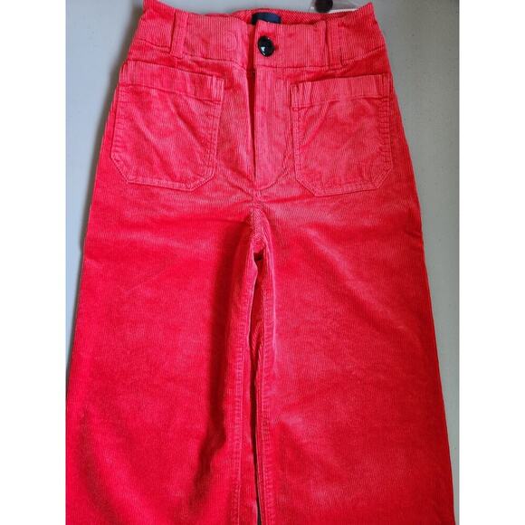 NWT Maeve The Colette Cropped Corduroy Wide Leg Pants Sz 24 Tall Red #7C415 - Picture 2 of 10